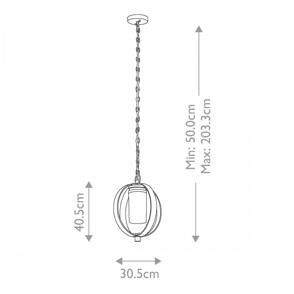 Kichler KL-GRAND-BANK-P-DAG Grand Bank 1 Light Outdoor Pendant Distressed Antique Grey &amp; Brushed Aluminium
