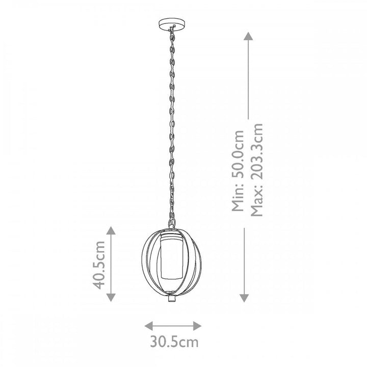 Kichler KL-GRAND-BANK-P-DAG Grand Bank 1 Light Outdoor Pendant Distressed Antique Grey &amp; Brushed Aluminium