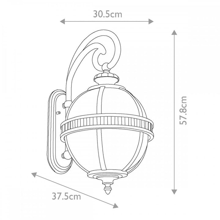 Kichler KL-HALLERON-2M-BU Halleron 3 Light Wall Lantern Burnished Bronze