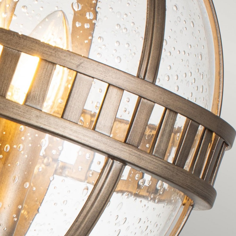 Kichler KL-HALLERON-3M-BU Halleron 3 Light Pedestal Lantern Burnished Bronze