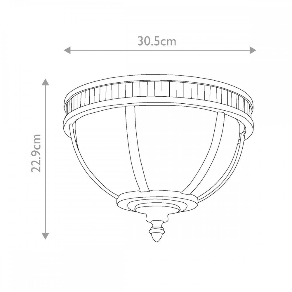 Kichler KL-HALLERON-F-BU Halleron 3 Light Ceiling Flush Burnished Bronze