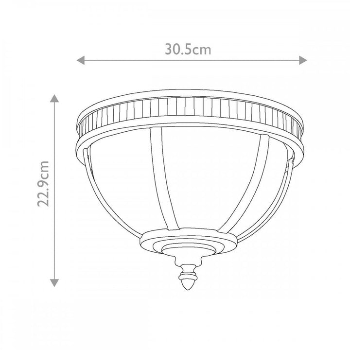 Kichler KL-HALLERON-F-BU Halleron 3 Light Ceiling Flush Burnished Bronze