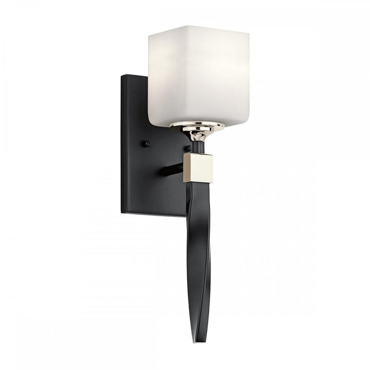 Kichler KL-MARETTE1-BK Marette 1 Light Wall Light Black and Nickel
