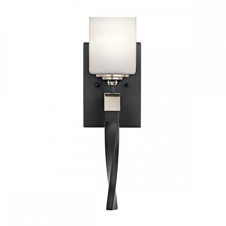 Kichler KL-MARETTE1-BK Marette 1 Light Wall Light Black and Nickel