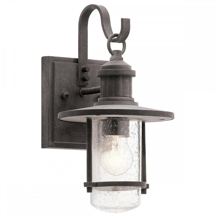 Kichler KL-RIVERWOOD2-S Riverwood Small Wall Lantern Weathered Zinc