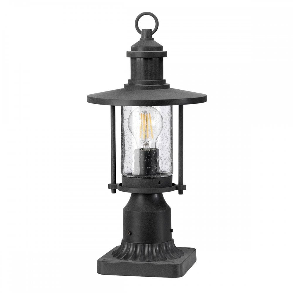 Kichler KL-RIVERWOOD3-M Riverwood 8" Pedestal Lantern Weathered Zinc
