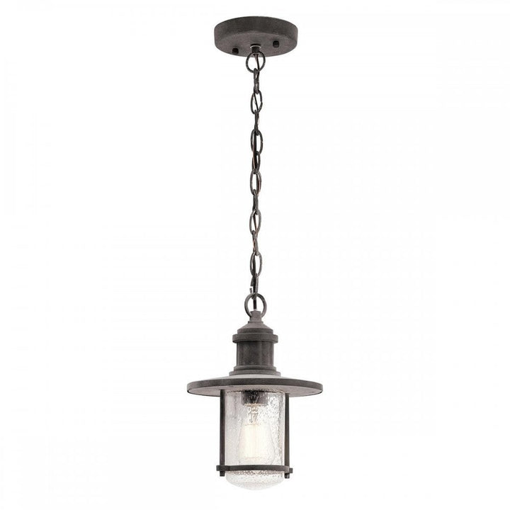 Kichler KL-RIVERWOOD8-M Riverwood 8" Chain Lantern Weathered Zinc