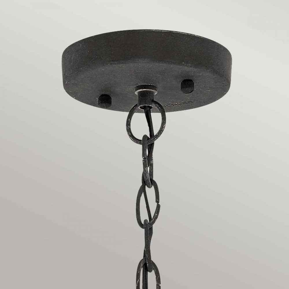 Kichler KL-RIVERWOOD8-M Riverwood 8" Chain Lantern Weathered Zinc