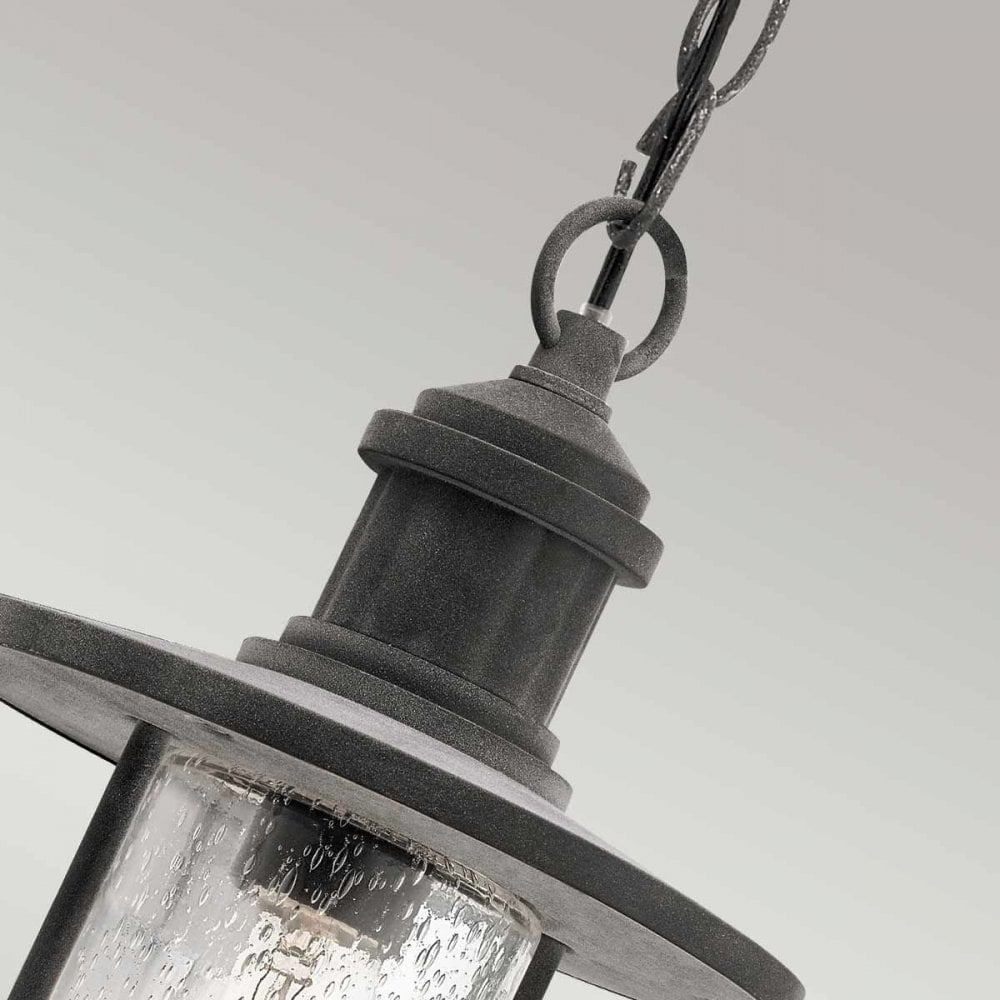 Kichler KL-RIVERWOOD8-M Riverwood 8" Chain Lantern Weathered Zinc