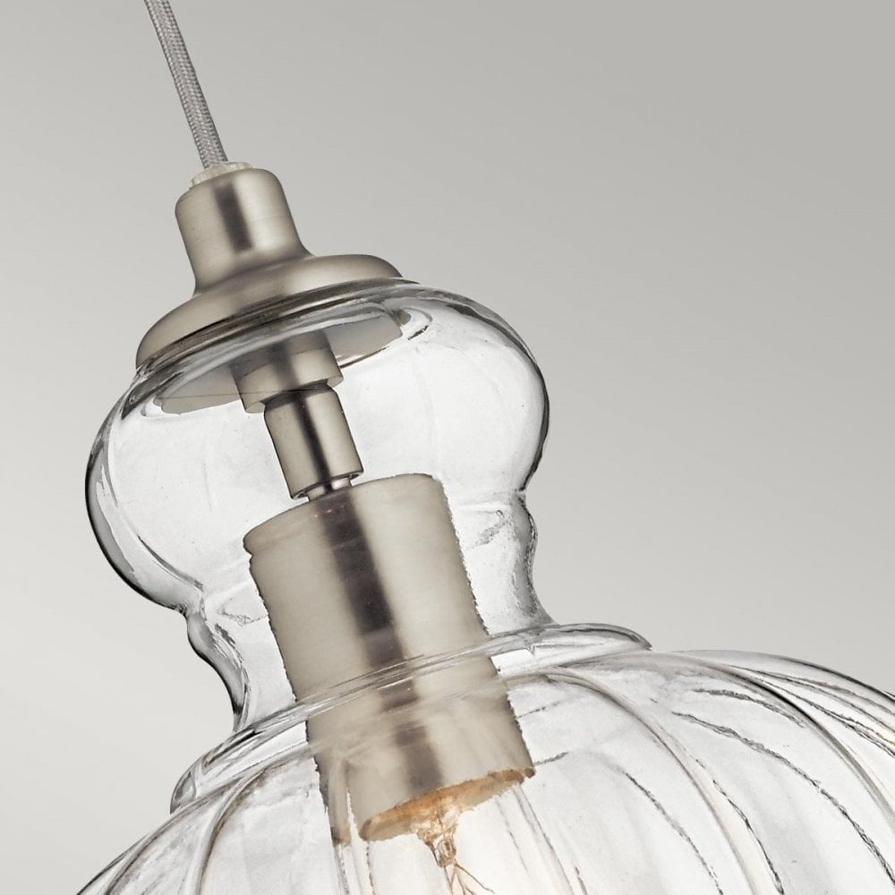Kichler KL-RIVIERA-P-A Riviera 1 Light Pendant - A Brushed Nickel