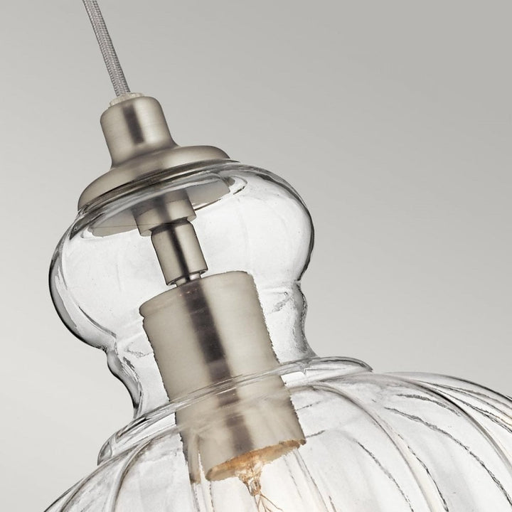 Kichler KL-RIVIERA-P-A Riviera 1 Light Pendant - A Brushed Nickel