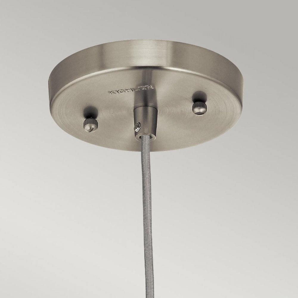 Kichler KL-RIVIERA-P-A Riviera 1 Light Pendant - A Brushed Nickel