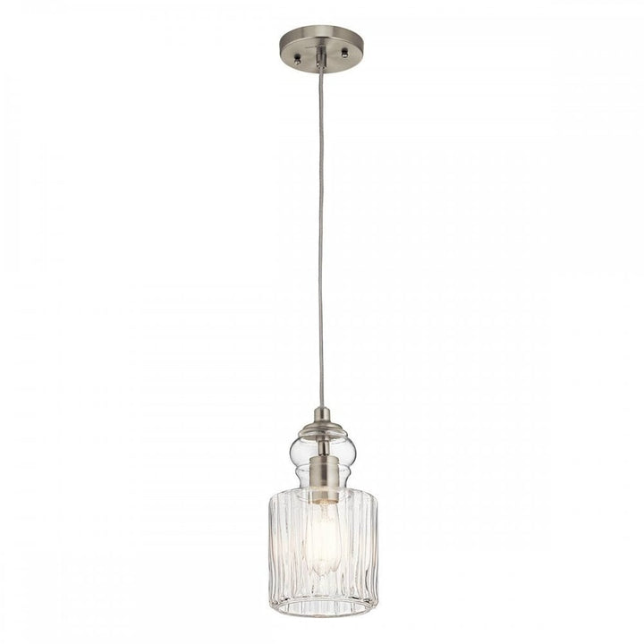 Kichler KL-RIVIERA-P-B Riviera 1 Light Pendant - B Brushed Nickel