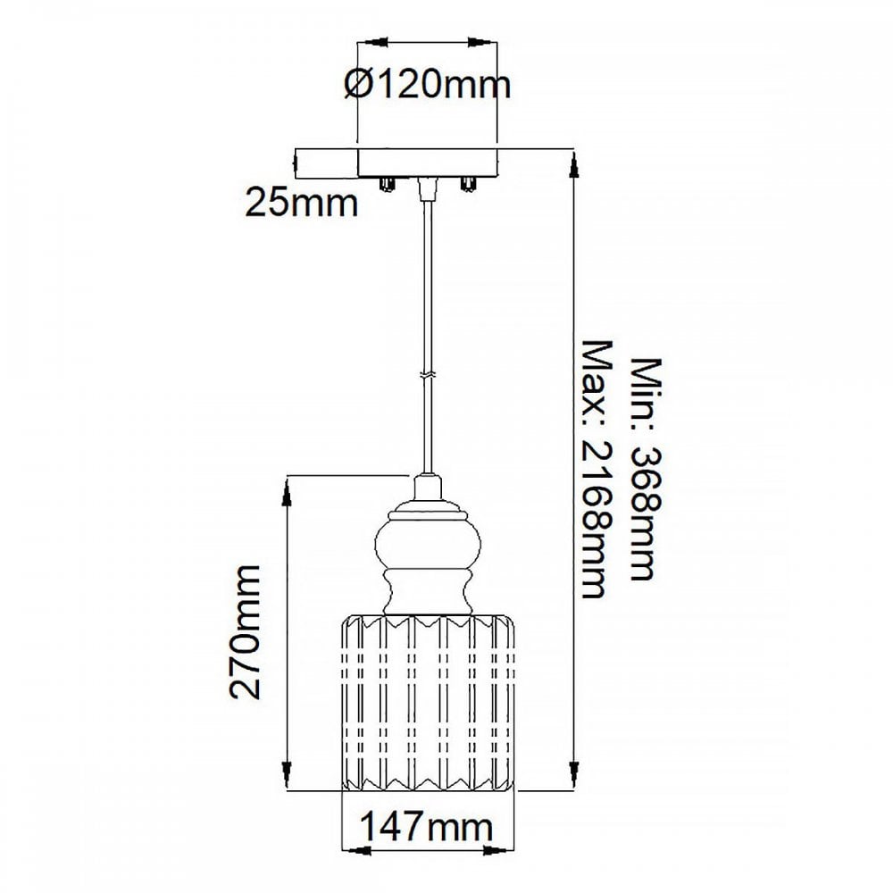 Kichler KL-RIVIERA-P-B Riviera 1 Light Pendant - B Brushed Nickel