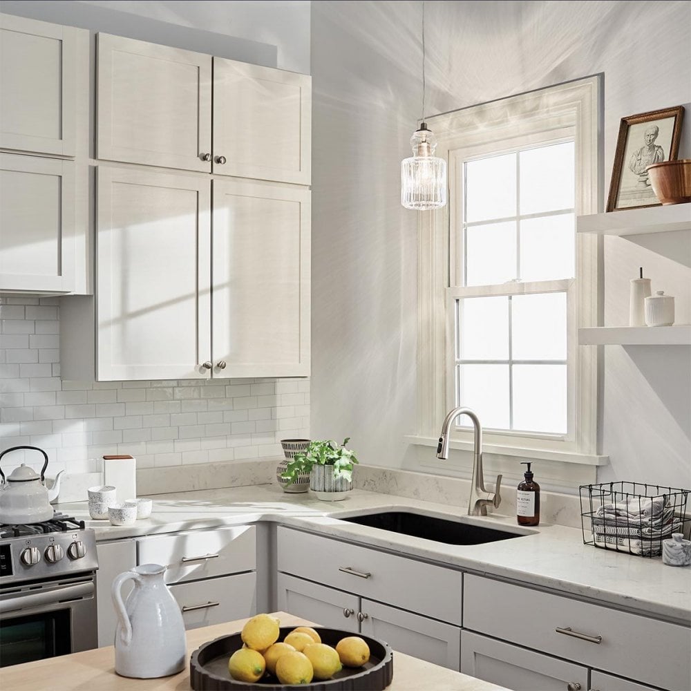 Kichler KL-RIVIERA-P-B Riviera 1 Light Pendant - B Brushed Nickel