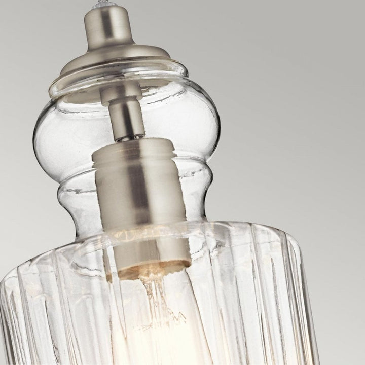 Kichler KL-RIVIERA-P-B Riviera 1 Light Pendant - B Brushed Nickel