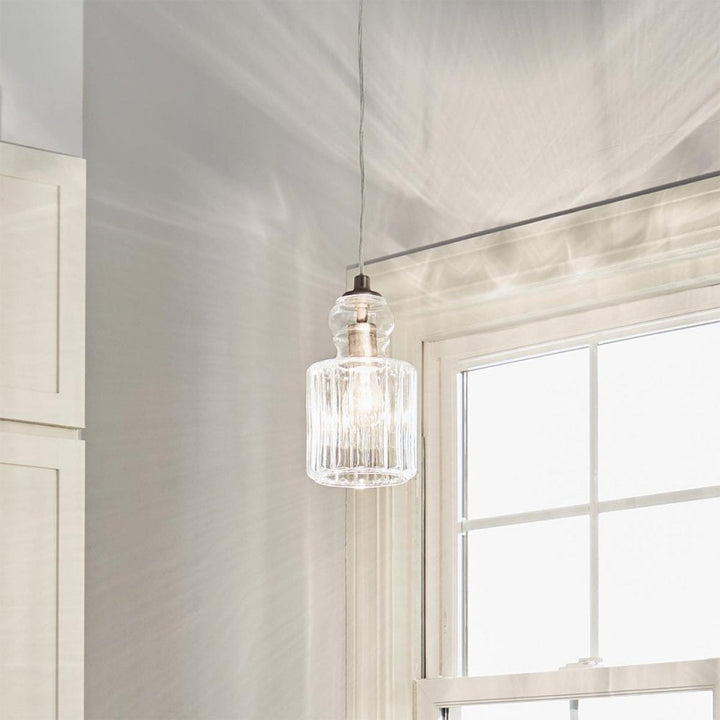 Kichler KL-RIVIERA-P-B Riviera 1 Light Pendant - B Brushed Nickel