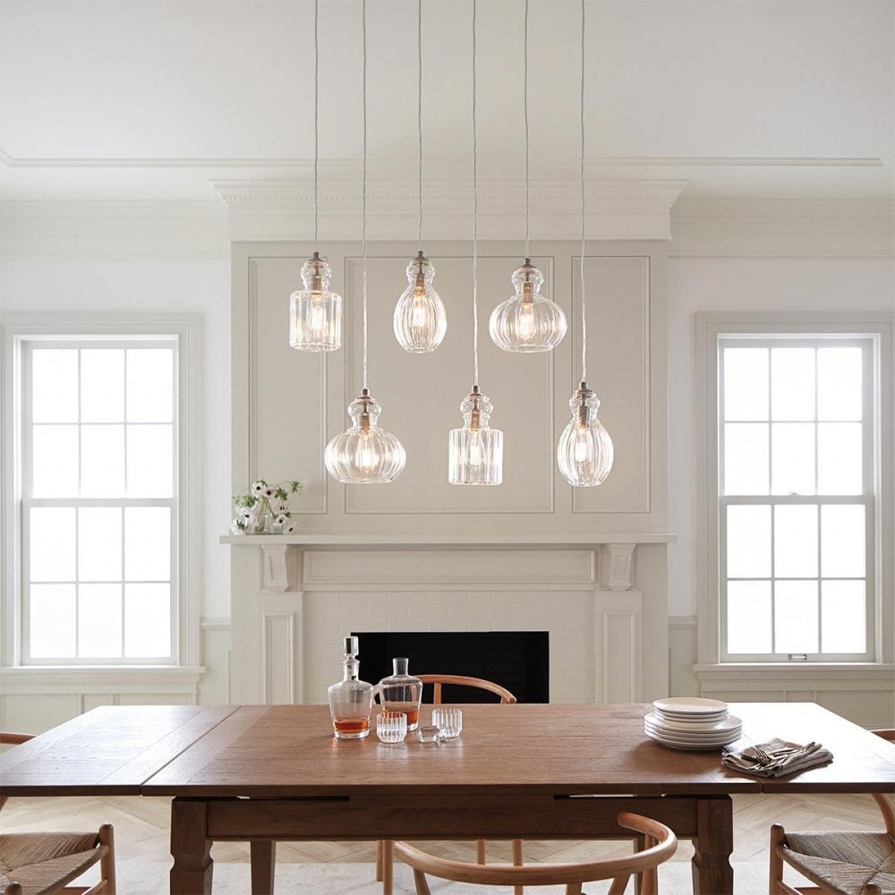 Kichler KL-RIVIERA-P-B Riviera 1 Light Pendant - B Brushed Nickel