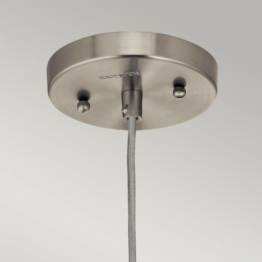 Kichler KL-RIVIERA-P-B Riviera 1 Light Pendant - B Brushed Nickel