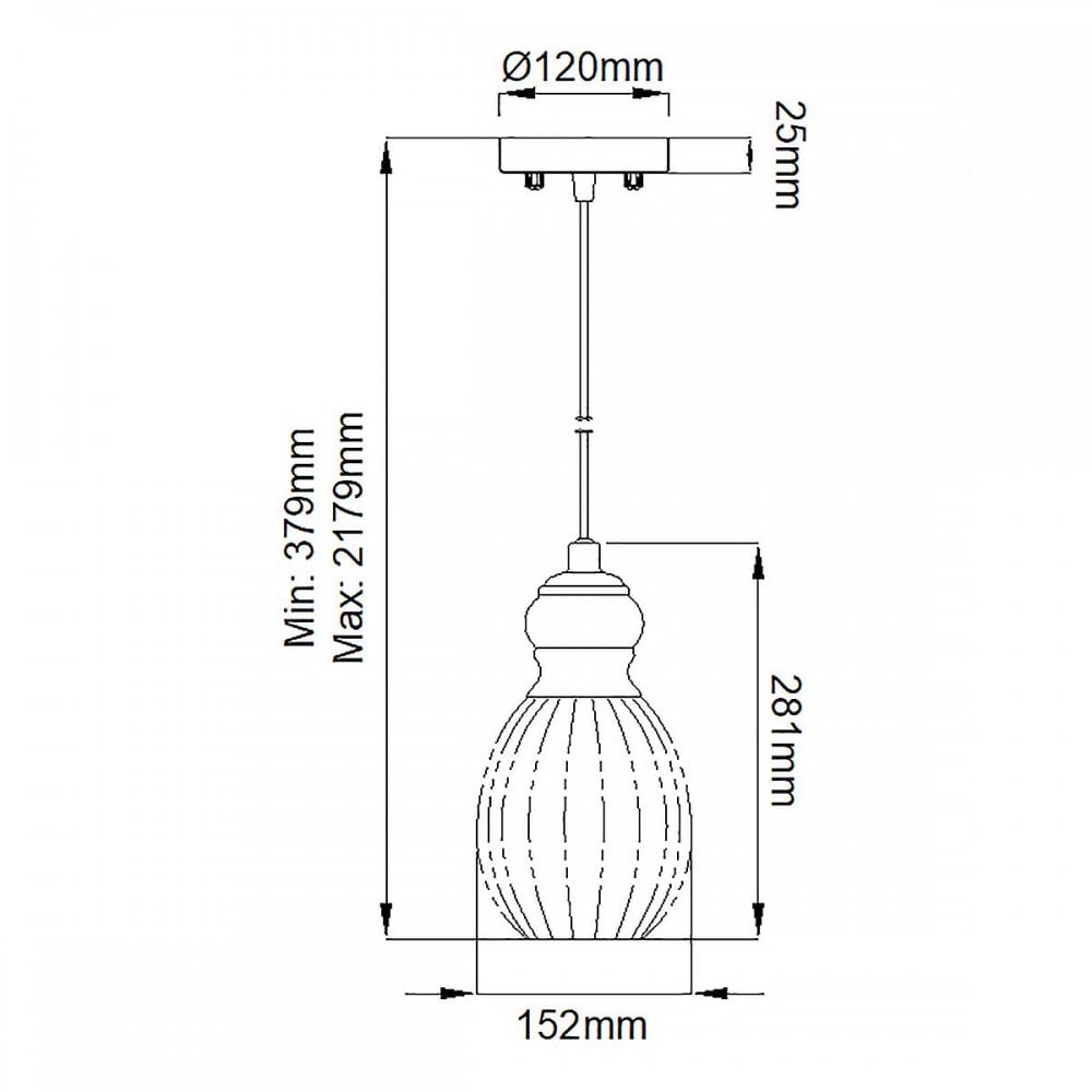 Kichler KL-RIVIERA-P-C Riviera 1 Light Pendant - C Brushed Nickel