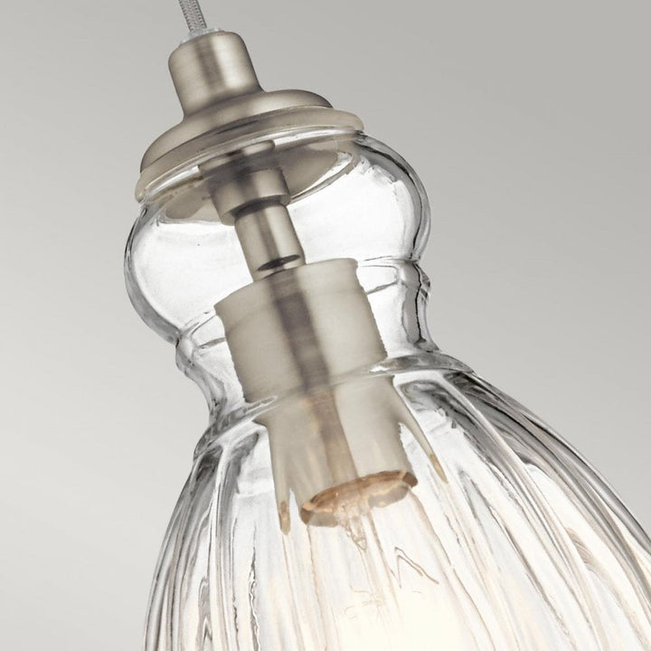 Kichler KL-RIVIERA-P-C Riviera 1 Light Pendant - C Brushed Nickel