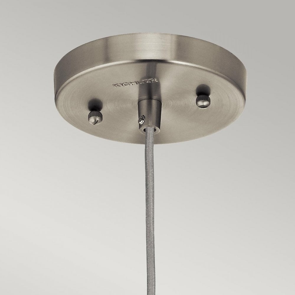Kichler KL-RIVIERA-P-C Riviera 1 Light Pendant - C Brushed Nickel