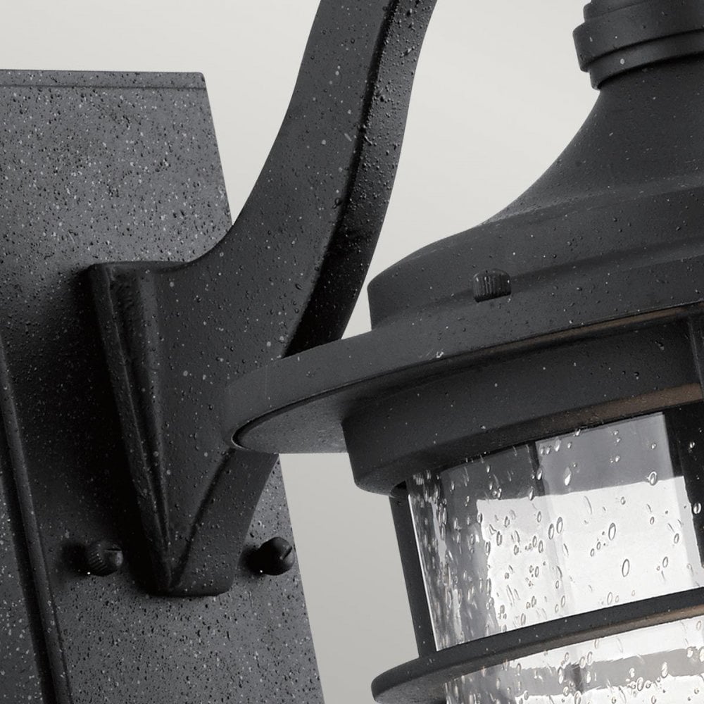 Kichler KL-ROYAL-MARINE2-M Royal Marine 1 Light Medium Wall Lantern Distressed Black