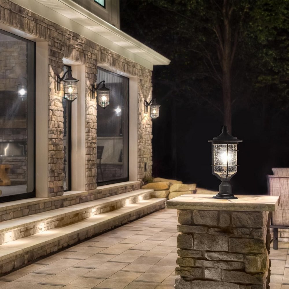 Kichler KL-ROYAL-MARINE2-M Royal Marine 1 Light Medium Wall Lantern Distressed Black