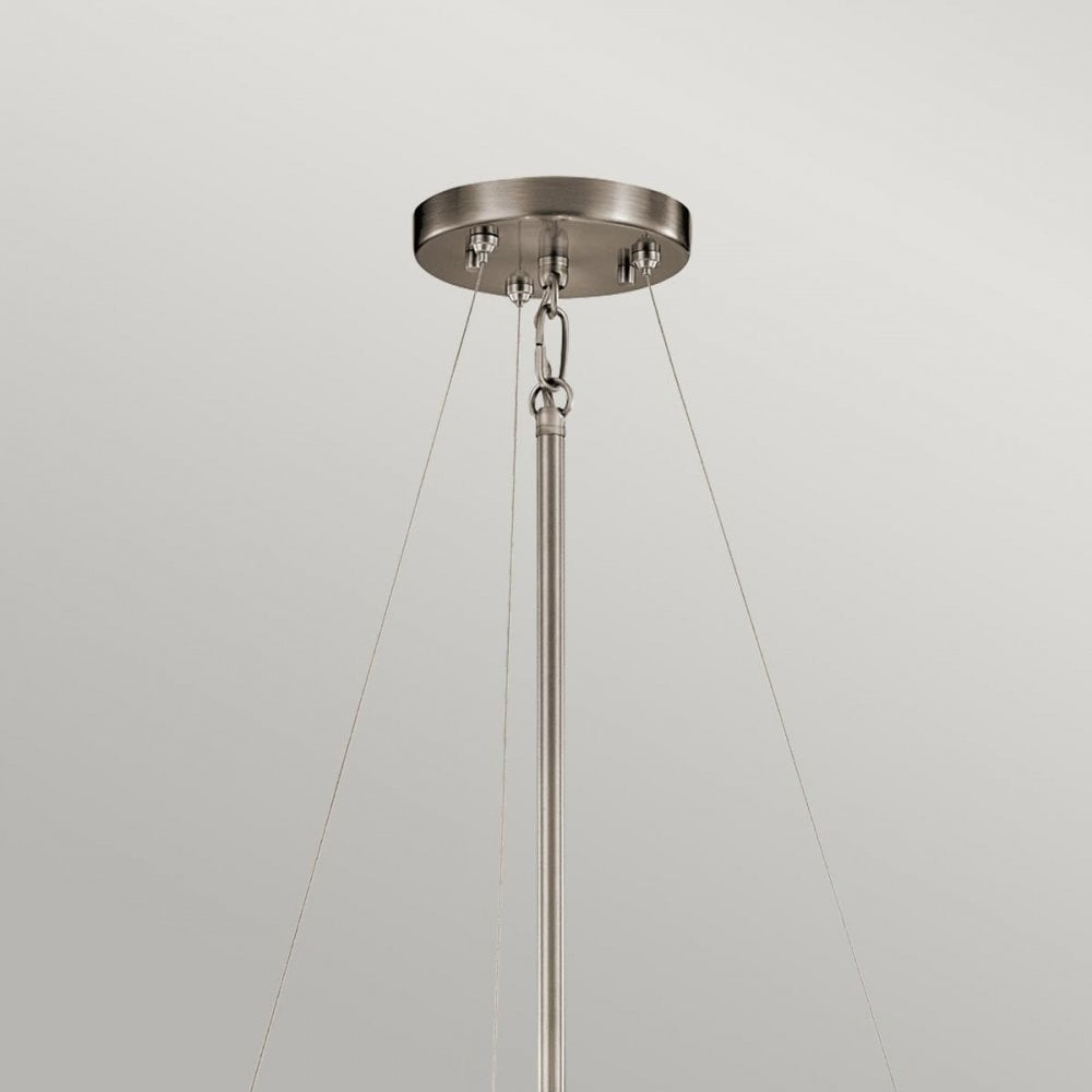 Kichler KL-SILVER-CORAL-P-A Silver Coral 3 Light Duo-Mount Pendant Classic Pewter