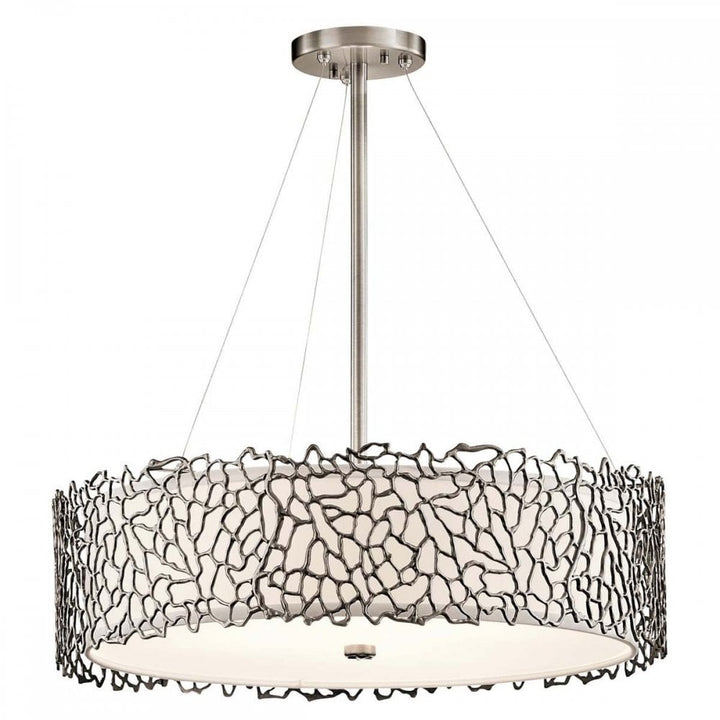 Kichler KL-SILVER-CORAL-P-B Silver Coral 4 Light Pendant Classic Pewter