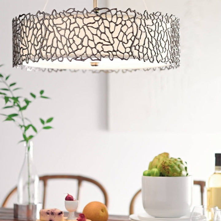 Kichler KL-SILVER-CORAL-P-B Silver Coral 4 Light Pendant Classic Pewter