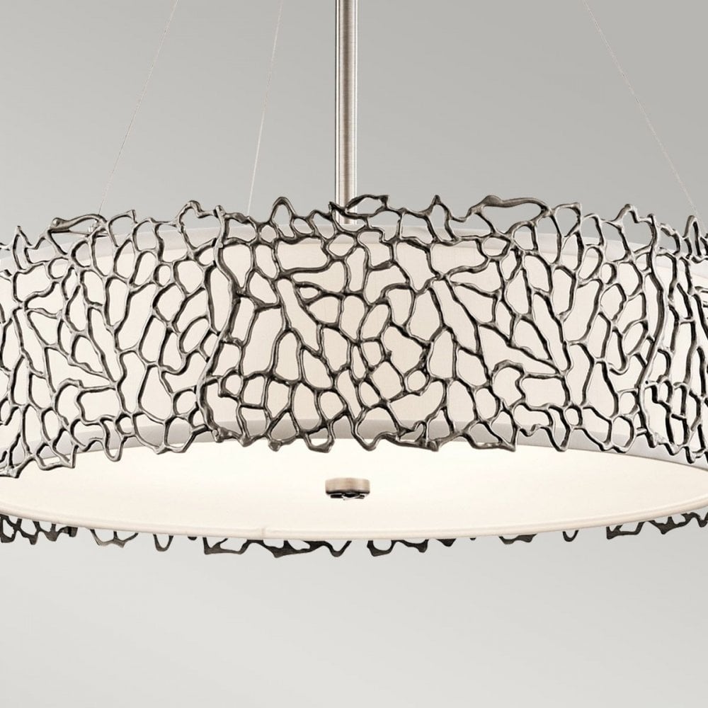 Kichler KL-SILVER-CORAL-P-B Silver Coral 4 Light Pendant Classic Pewter