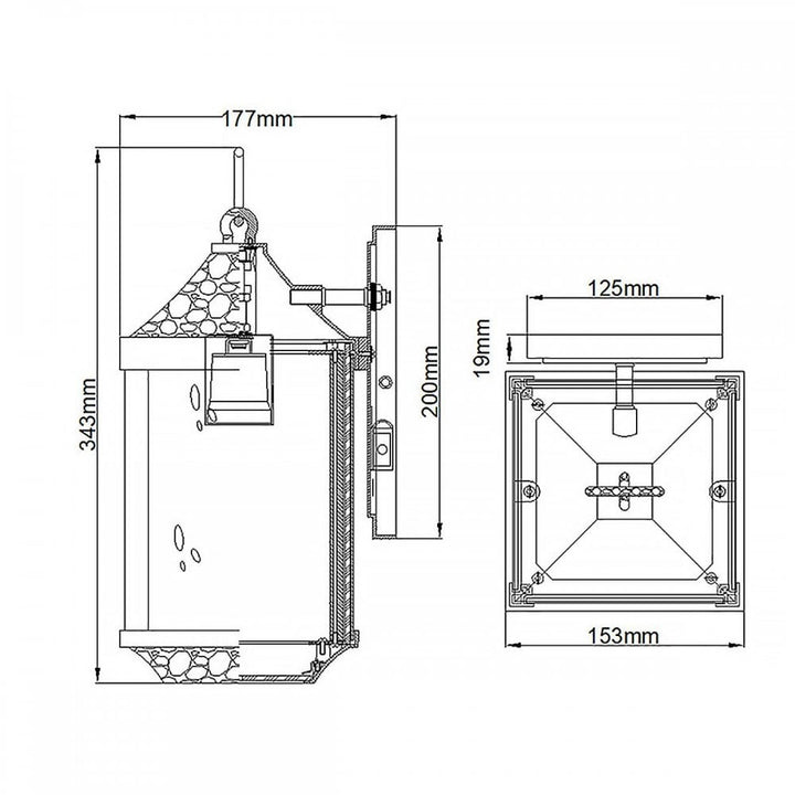 Kichler KL-SPRINGFIELD-S Springfield 1 Light Small Wall Lantern Distressed Black