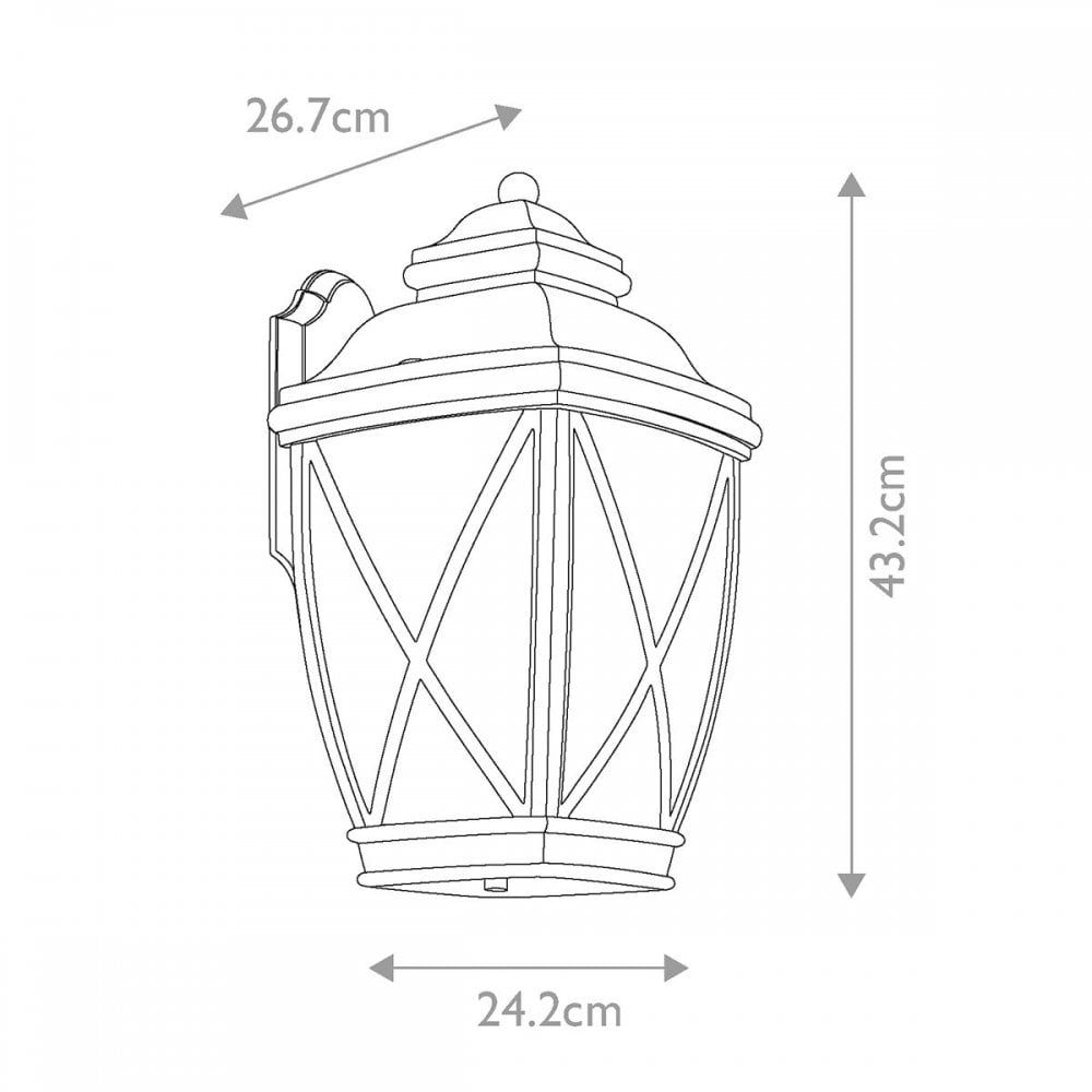 Kichler KL-TANGIER2-L Tangier 1 Light Large Wall Lantern Olde Bronze