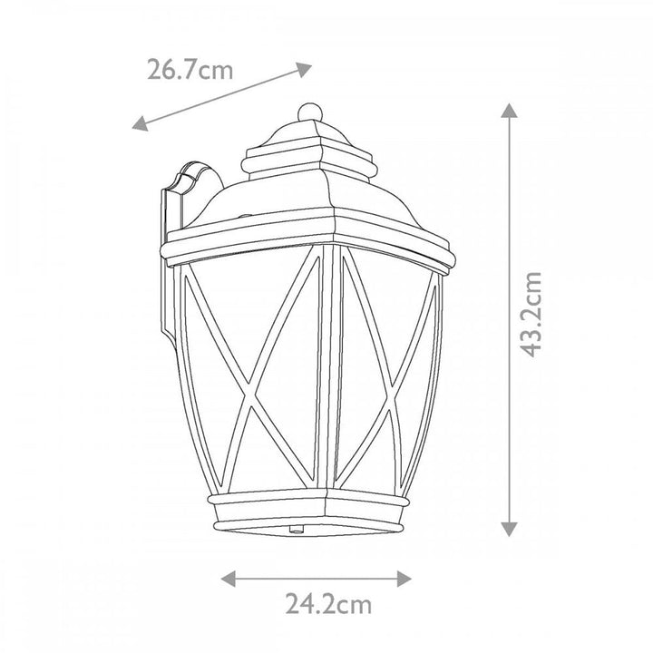 Kichler KL-TANGIER2-L Tangier 1 Light Large Wall Lantern Olde Bronze