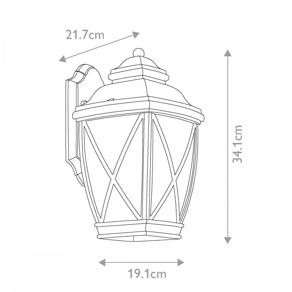 Kichler KL-TANGIER2-M Tangier 1 Light Medium Wall Lantern Olde Bronze