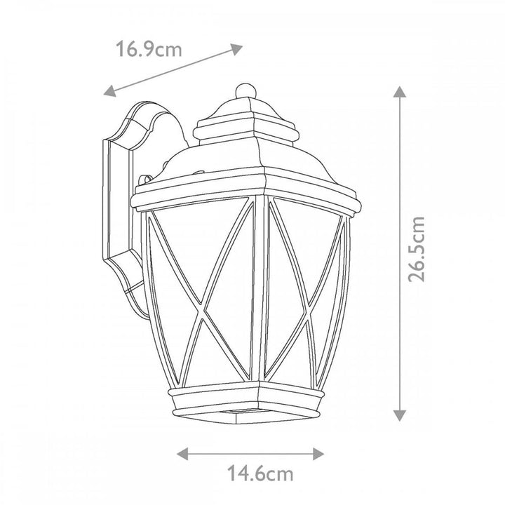Kichler KL-TANGIER2-S Tangier 1 Light Small Wall Lantern Olde Bronze