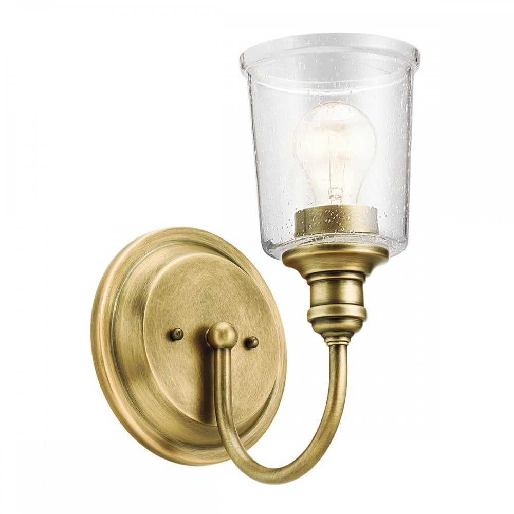 Kichler KL-WAVERLY1-NBR Waverly 1 Light Wall Light Natural Brass