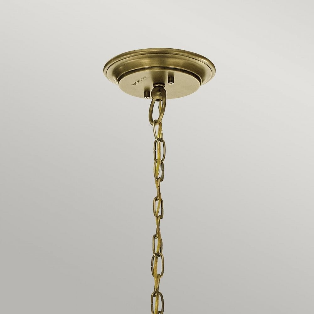 Kichler KL-WAVERLY3-NBR Waverly 3 Light Chandelier Natural Brass
