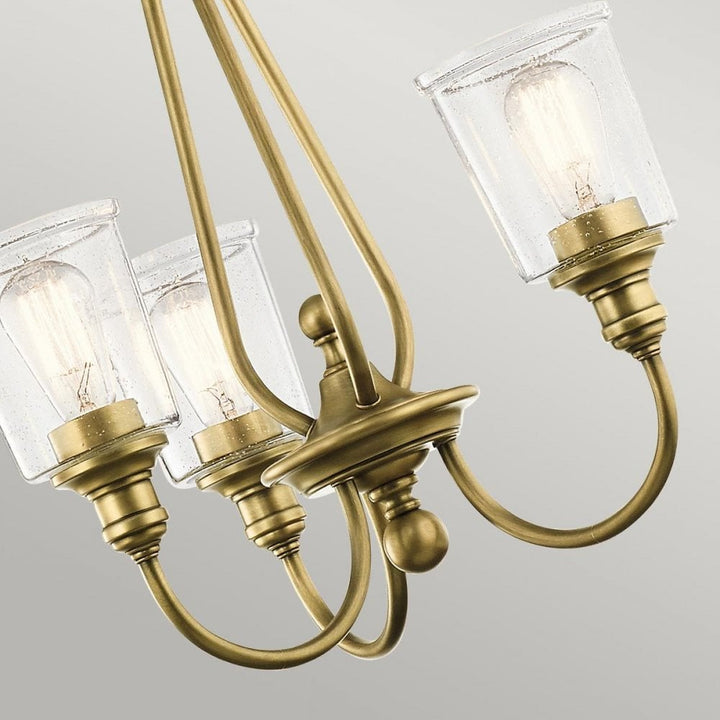 Kichler KL-WAVERLY3-NBR Waverly 3 Light Chandelier Natural Brass