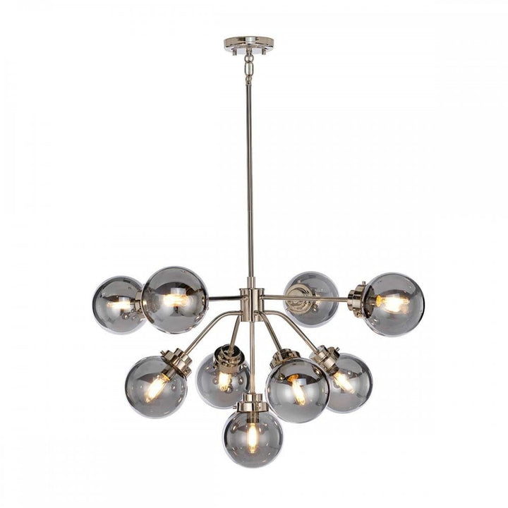 Elstead KULA9 Kula 9 Light Chandelier Polished Nickel