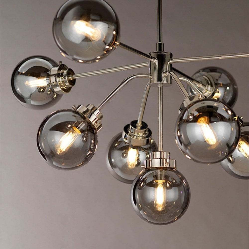 Elstead KULA9 Kula 9 Light Chandelier Polished Nickel