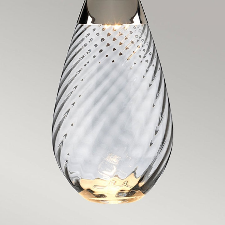 Elstead LENA-TL-S-BLUE-OWSS Lena 2 Light Small Blue Table Lamp with Off-white Shade Blue-tinted Glass / Off-White Shade