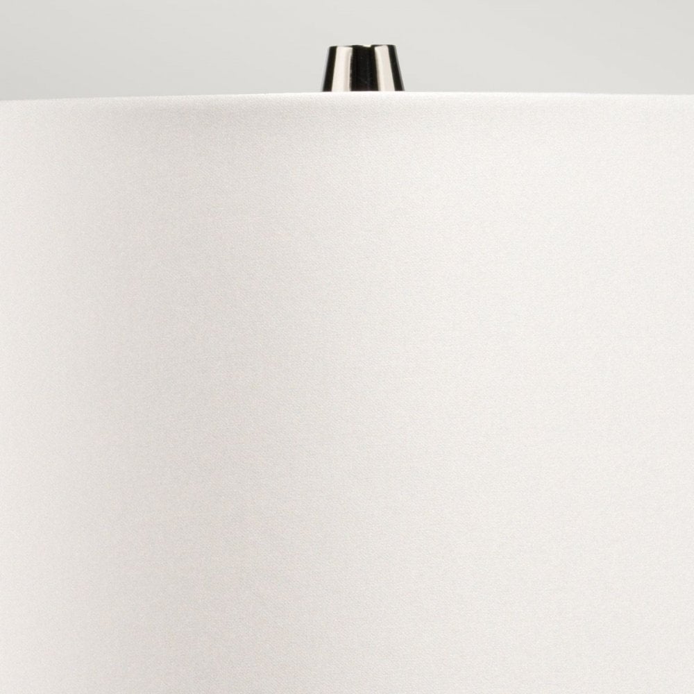 Elstead LENA-TL-S-SMOKE-OWSS Lena 2 Light Small Smoke Table Lamp with Off-white Shade Smoke-tinted Glass / Off-White Shade