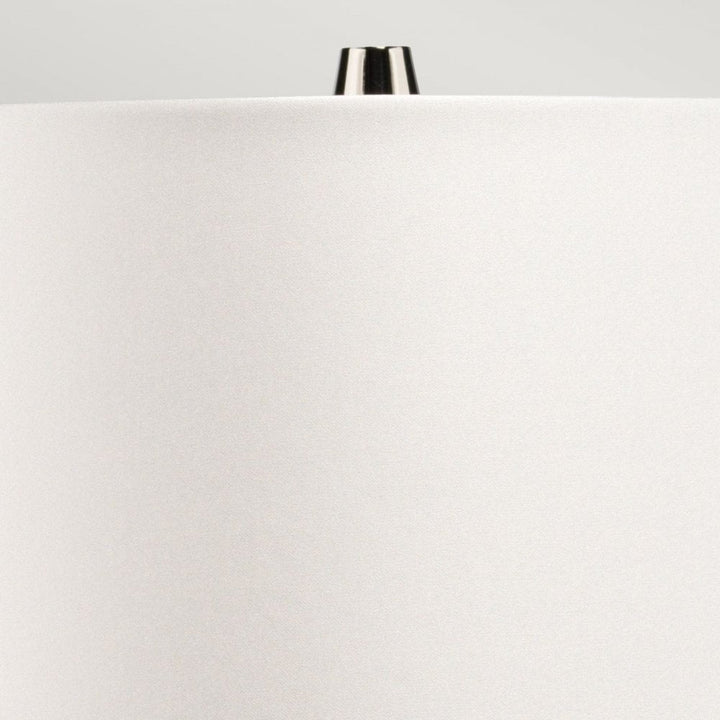 Elstead LENA-TL-S-SMOKE-OWSS Lena 2 Light Small Smoke Table Lamp with Off-white Shade Smoke-tinted Glass / Off-White Shade