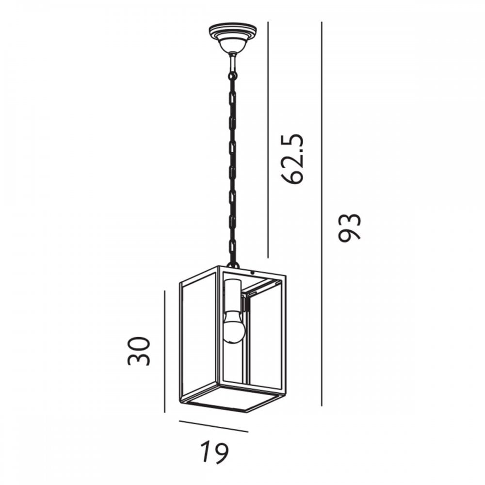 Norlys LOFOTEN8-BLK Lofoten 1 Light Chain Lantern Black