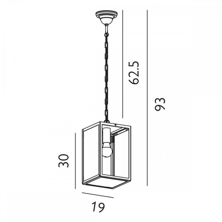 Norlys LOFOTEN8-BLK Lofoten 1 Light Chain Lantern Black