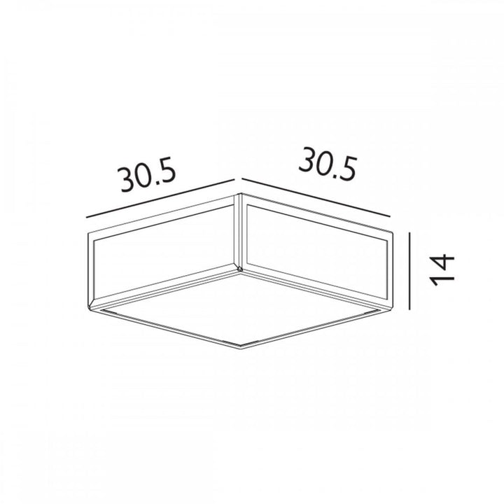 Norlys LOFOTEN-F2-BLK Lofoten 2 Light Flush - Flat Black