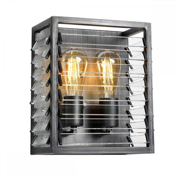 Elstead LOUVRE2 Louvre 2 Light Pendant Painted Gunmetal