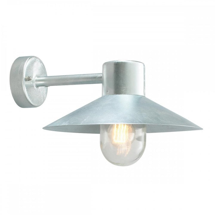 Norlys LUND-GAL-C Lund 1 Light Wall Lantern - Galvanised
